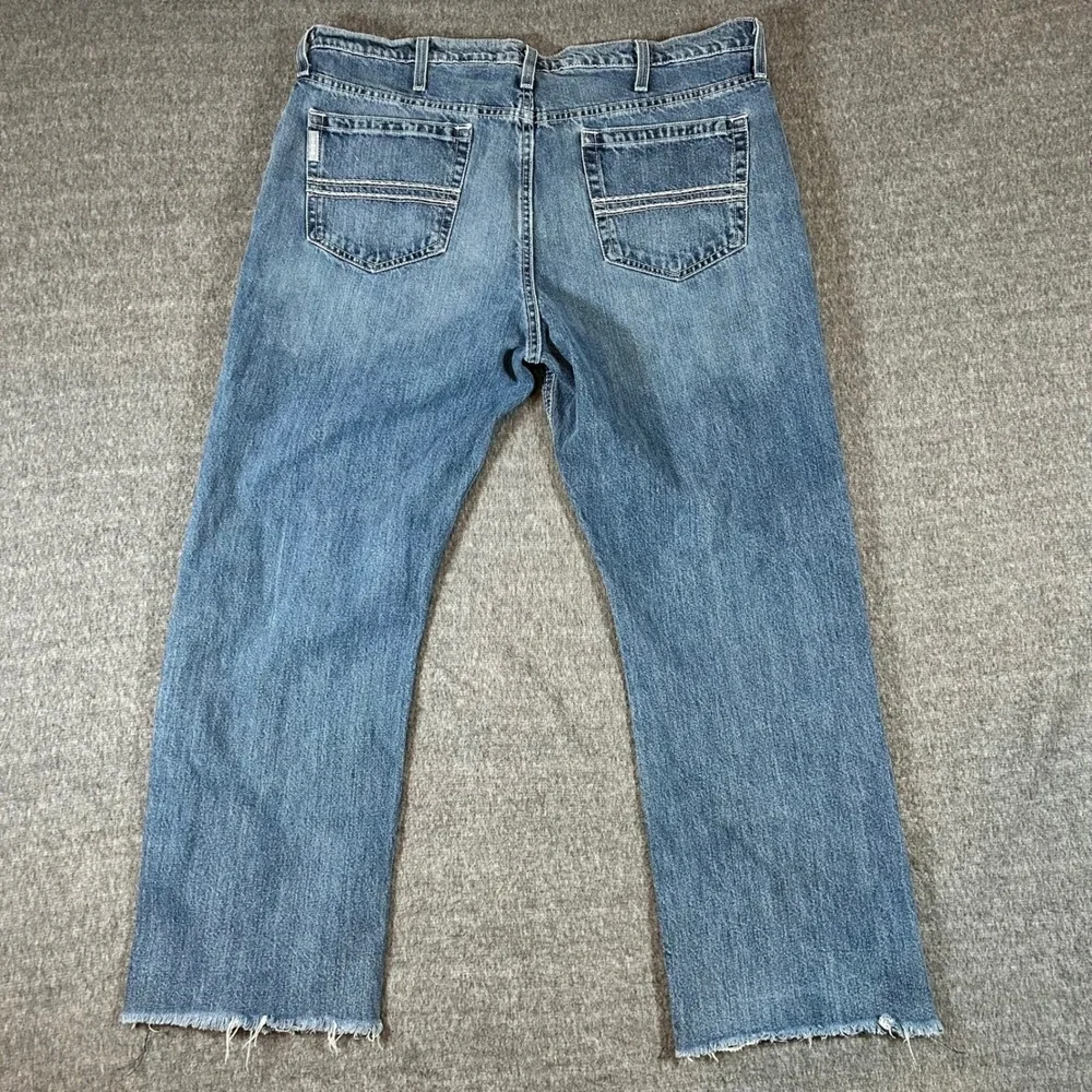 Cinch Mens Silver Label Straight Leg‎ Jeans Blue Hemmed 38x30 Fits 39x27 Western